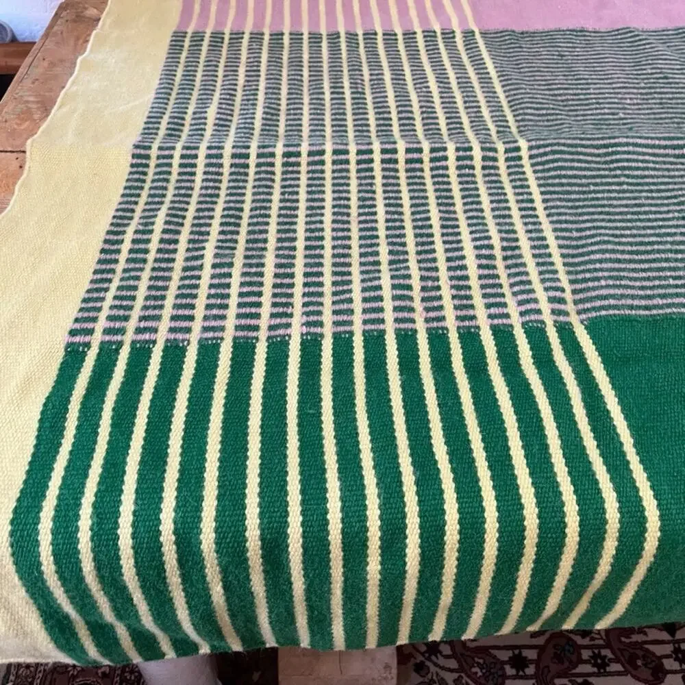 Ikea Tesammans Large 100 % Wool Rug Rectangular Flat Woven Multicolor 84